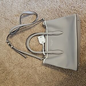 Kate Spade Gray and White Satchel Bag